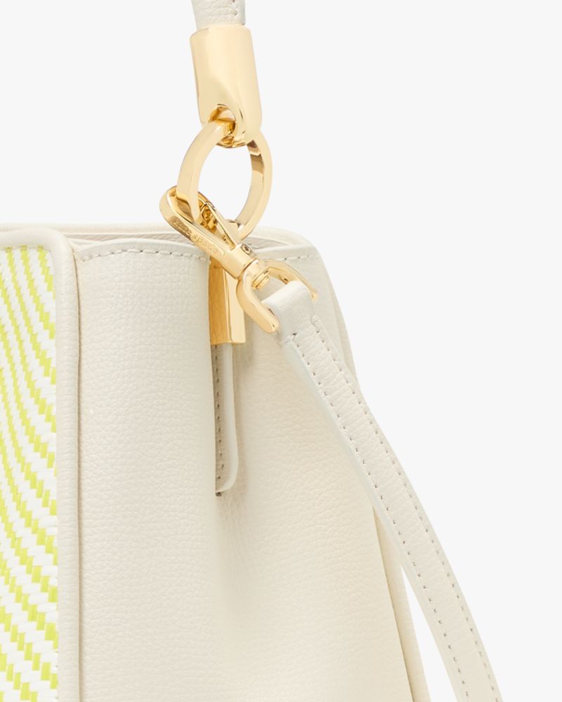 KateSpade Phoebe Straw Small Top Handle Bag Lime Slushy Multi