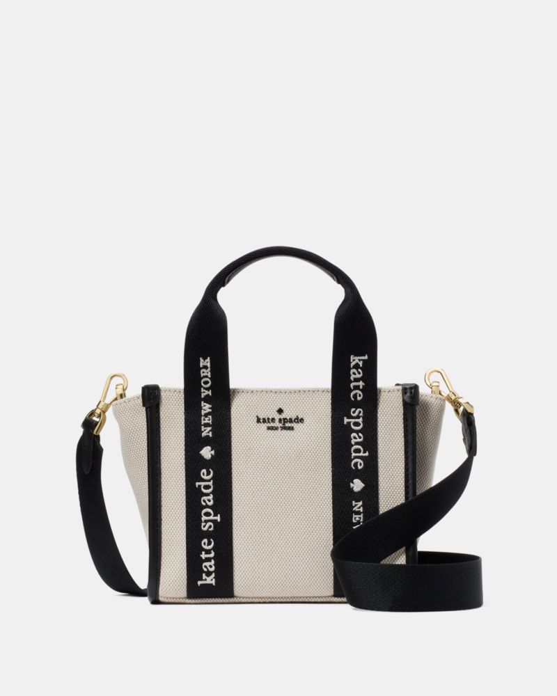 KateSpade Kip Canvas Mini Tote Bag Natural Multi