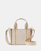 KateSpade Kip Canvas Mini Tote Bag Light Fawn Multi