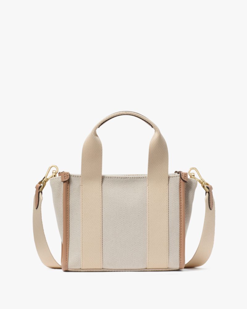 KateSpade Kip Canvas Mini Tote Bag Light Fawn Multi