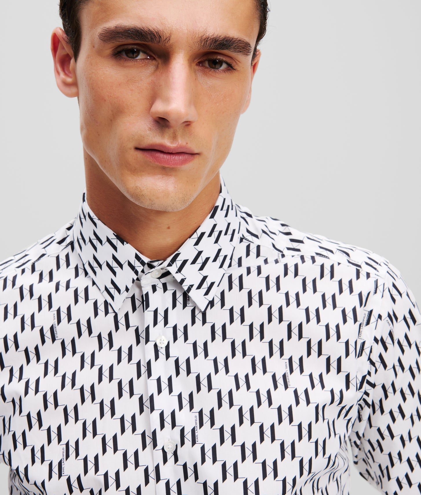 Karl Lagerfeld Monogram Shirt White/Black