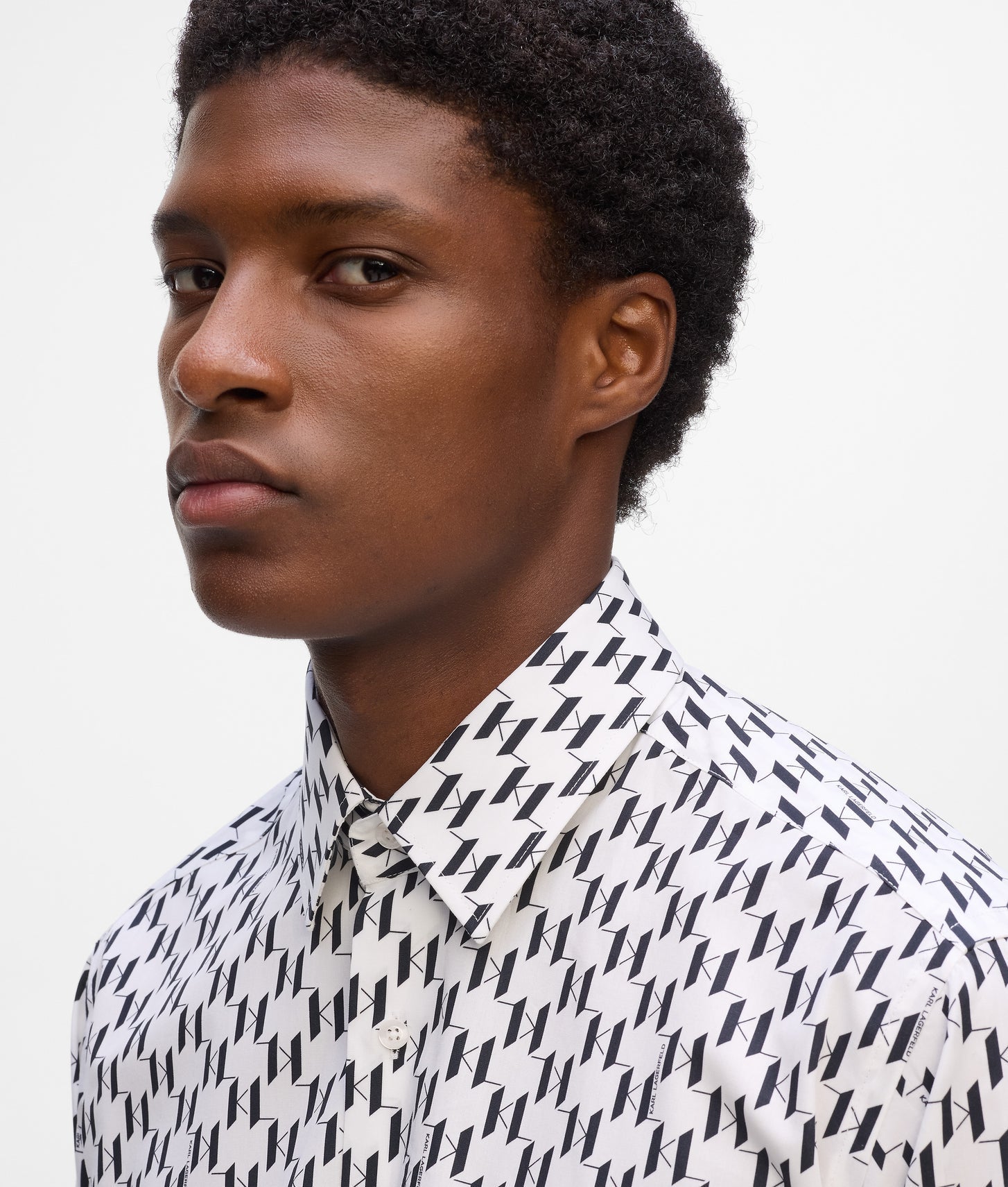 Karl Lagerfeld Monogram Shirt White/Black