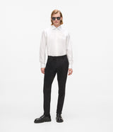 Karl Lagerfeld Faux-Leather Detail Pants Black