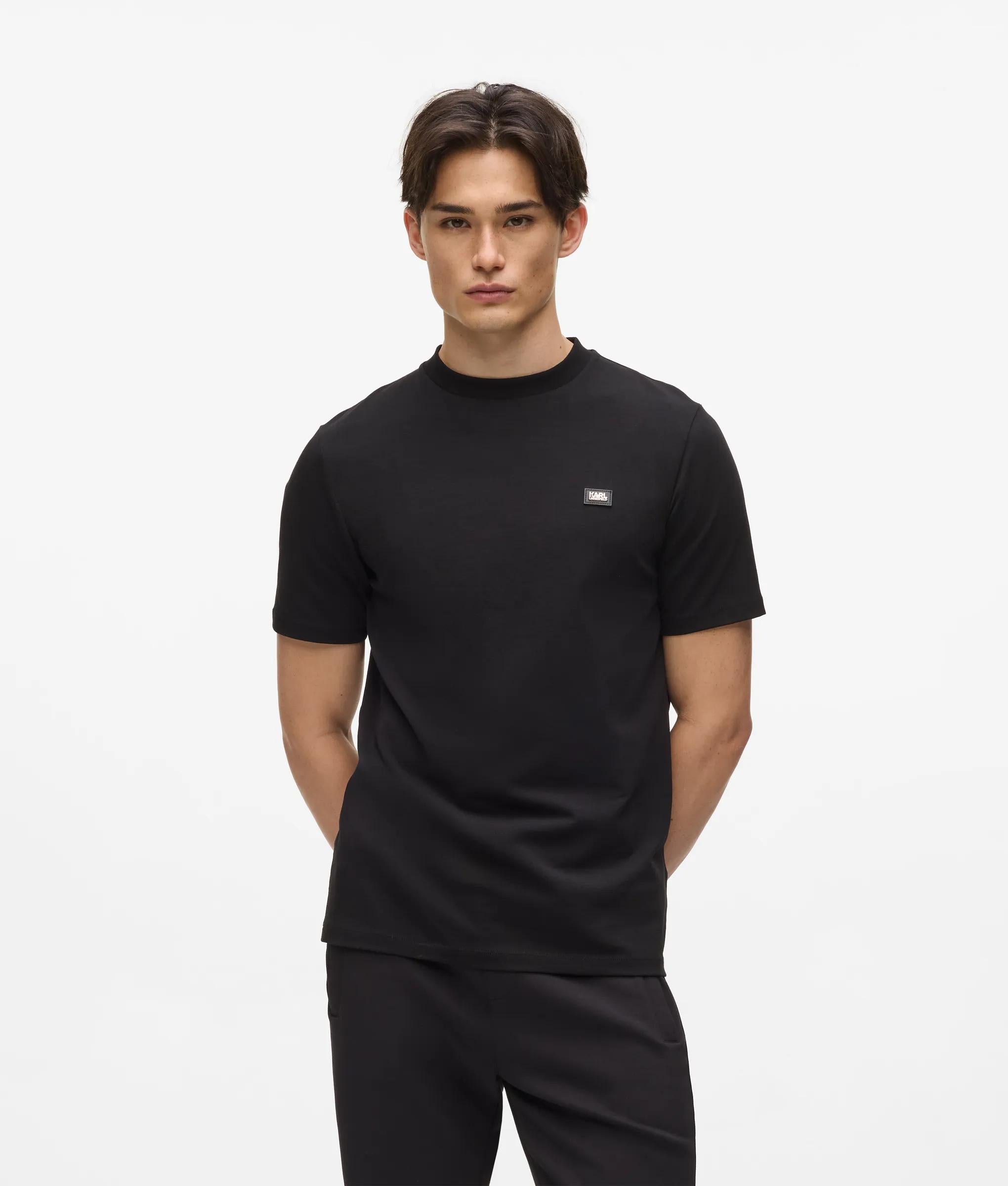 Karl Lagerfeld Logo Patch T-Shirt Black