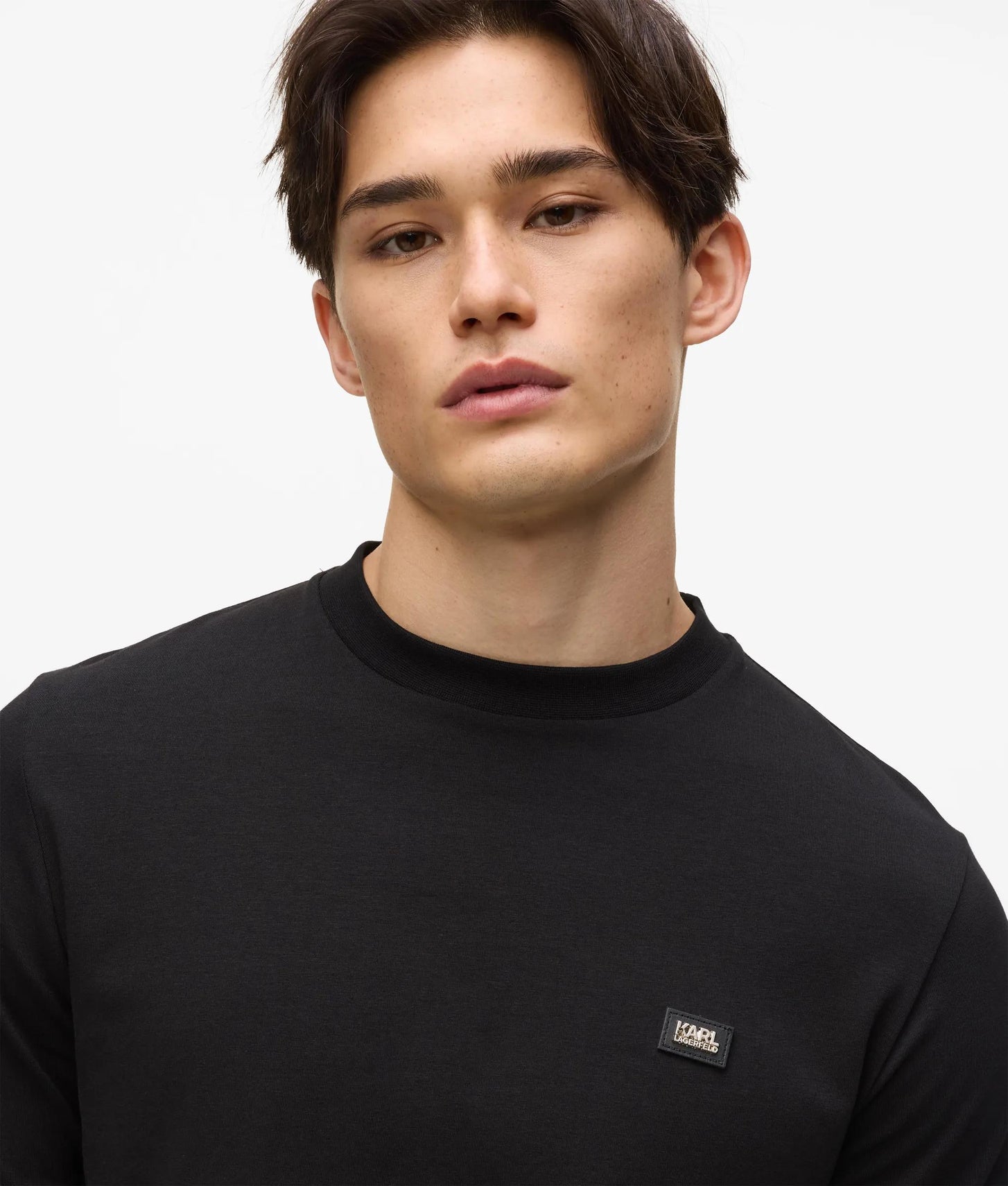 Karl Lagerfeld Logo Patch T-Shirt Black