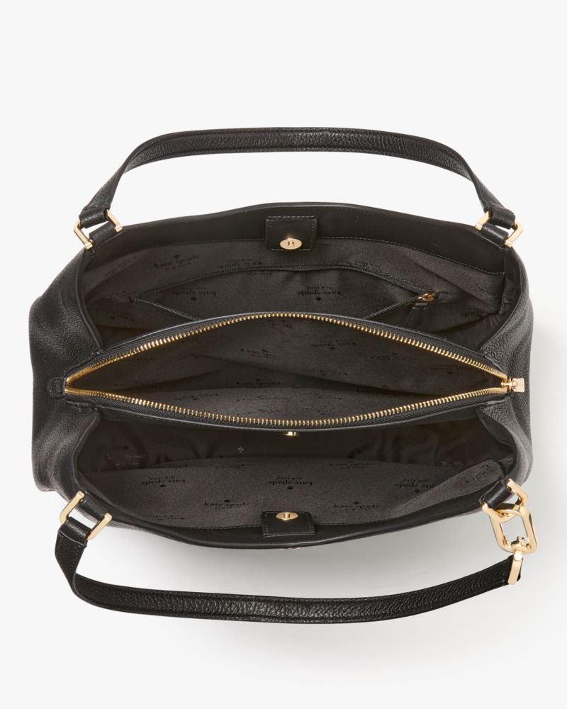 KateSpade Kayla Large Triple Compartment Shoulder Bag Black