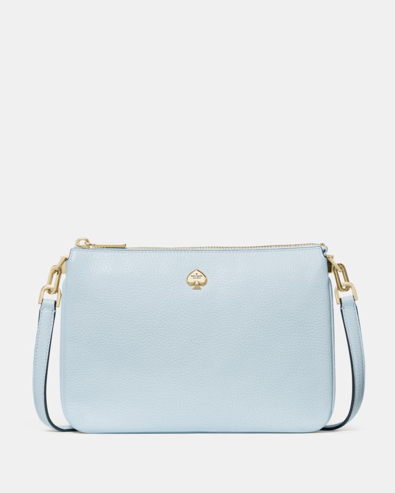KateSpade Kayla Small Triple Compartment Crossbody Crisp Sky