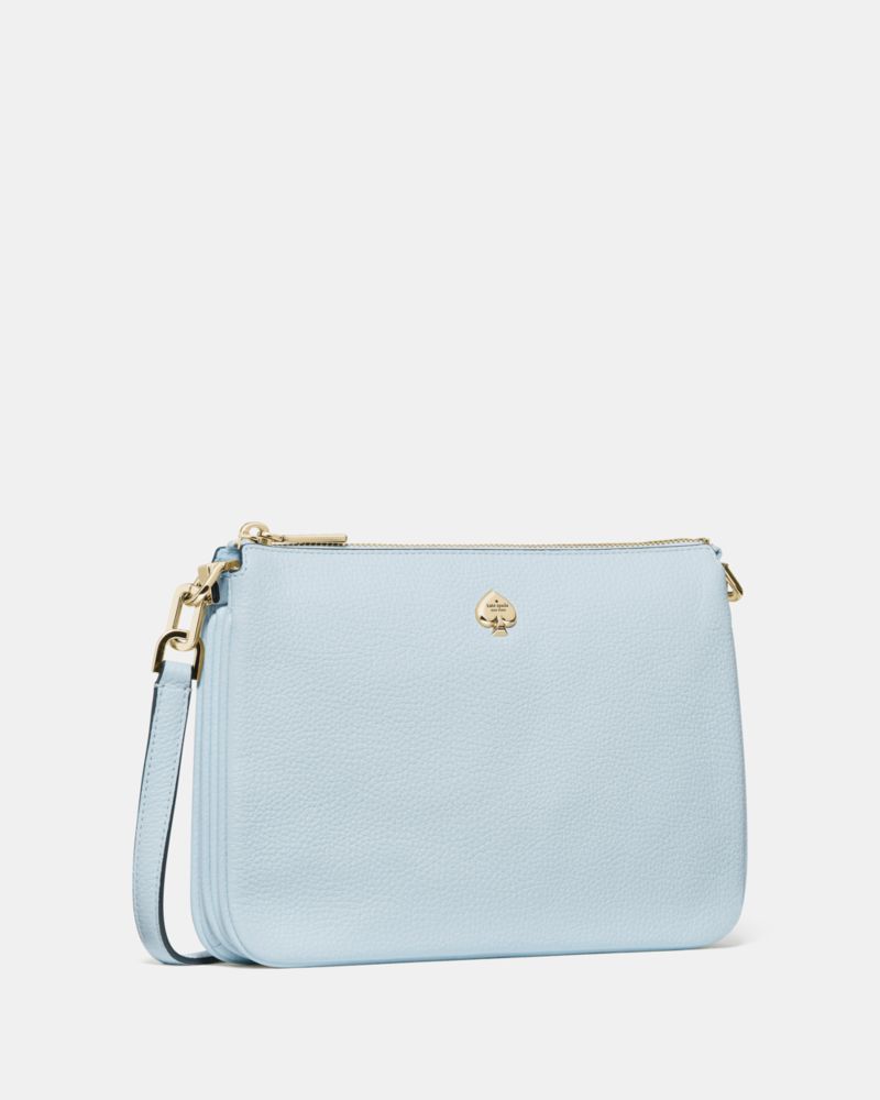 KateSpade Kayla Small Triple Compartment Crossbody Crisp Sky
