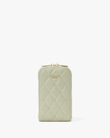 KateSpade Carey Quilted Studded Phone Chain Crossbody Sage Bundle
