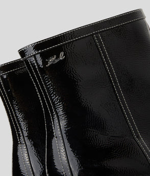 KarlLagerfeld Kcircle Studded Moon Shoulder Bag Black