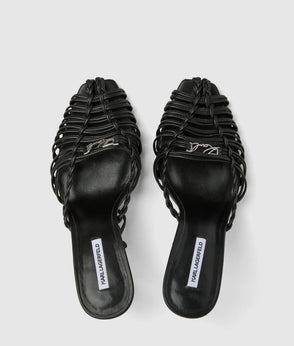 Karl Lagerfeld Linen Blend Shift Dress Black