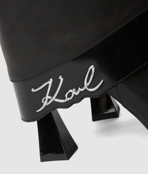 KarlLagerfeld Ksignature Small Studded Crossbody Bag Black