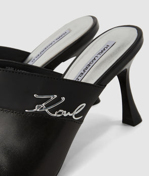 KarlLagerfeld Metal Logo Top Handle Bag Black