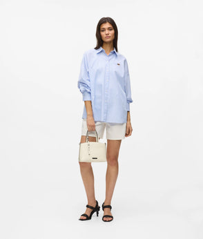 Karl Lagerfeld Ikon Striped Shirt White And Blue Stripes