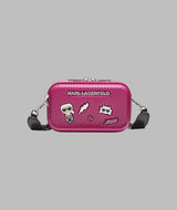 KarlLagerfeld Maybelle hardcase crossbody fuchsia