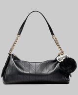 KarlLagerfeld Lafayette satchel with karl puff charm black