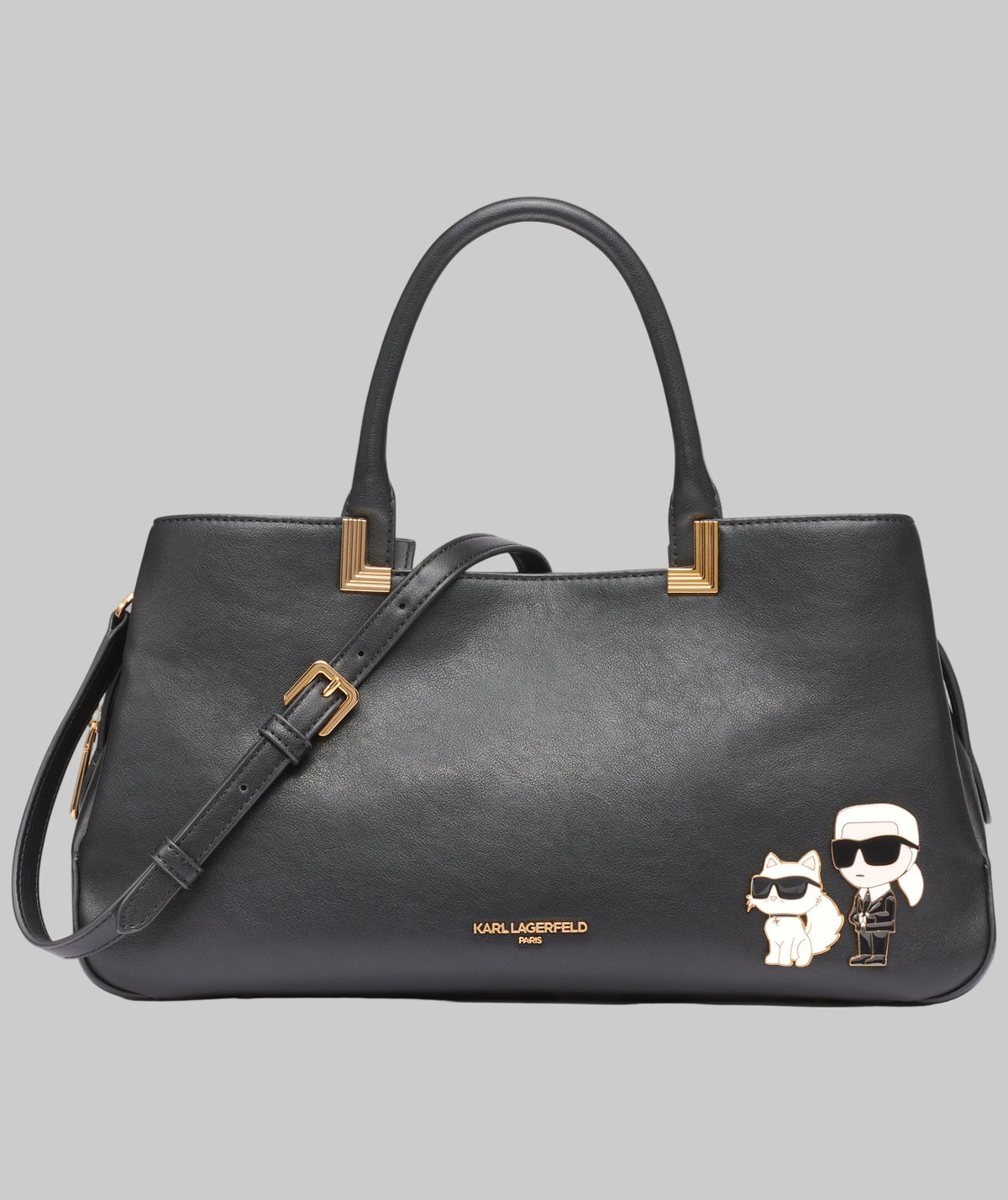 KarlLagerfeld Meribel satchel with pins black