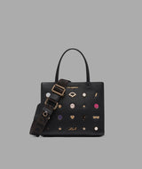 KarlLagerfeld Maybelle satchel with pins black