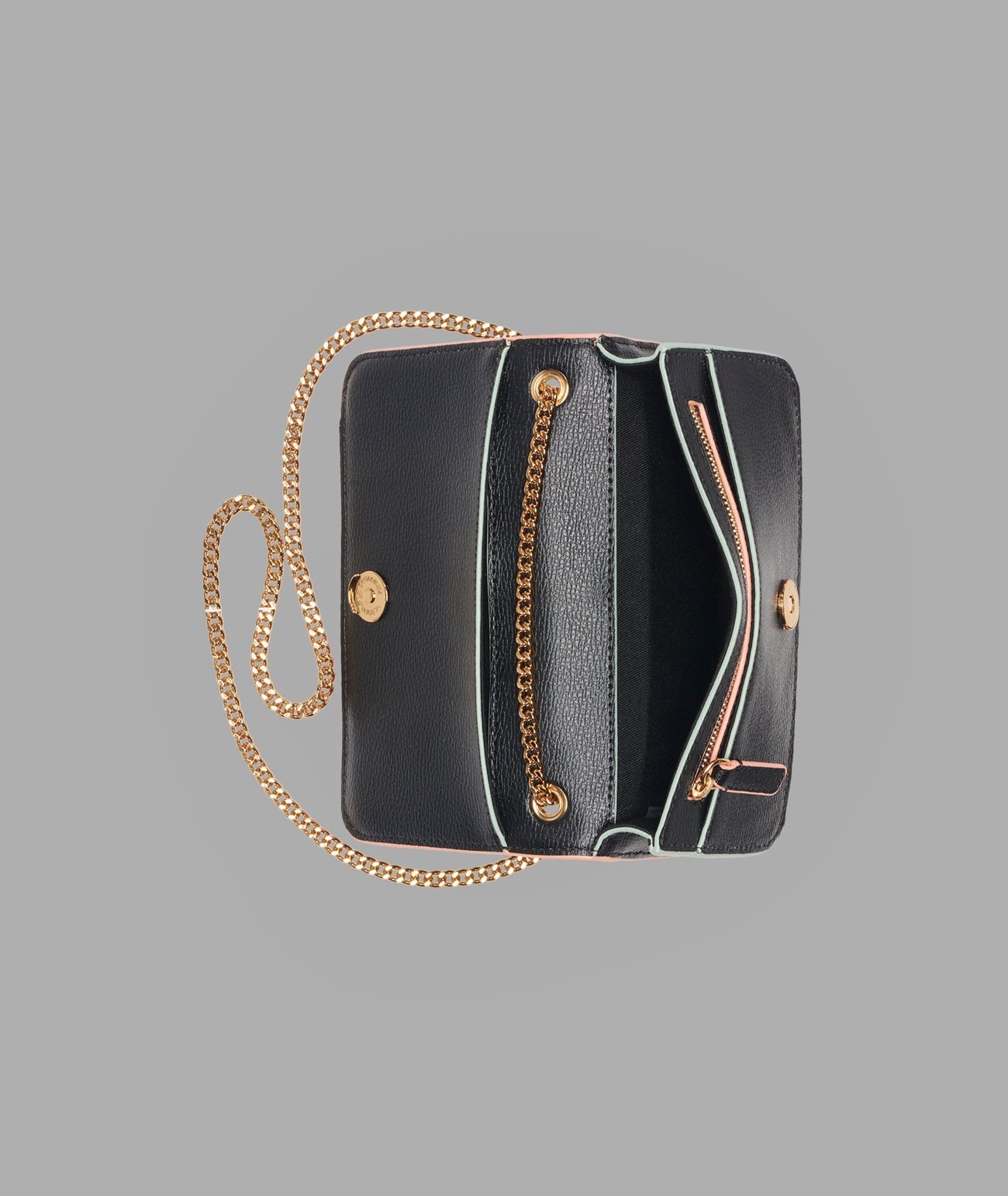 KarlLagerfeld Kosette shoulder bag with oversized fashion pins black / gold
