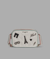 KarlLagerfeld Maybelle crossbody with paris pins winter white/silver