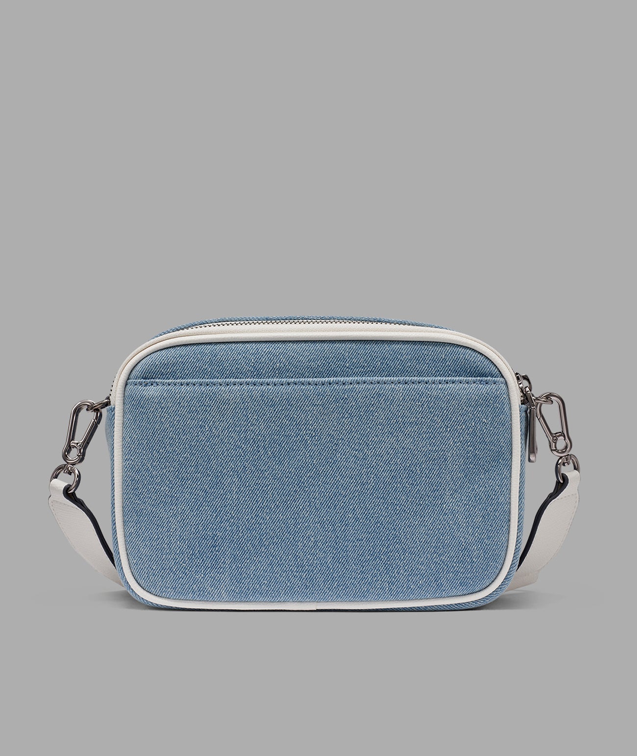 KarlLagerfeld Maybelle denim crossbody with duo pin light denim