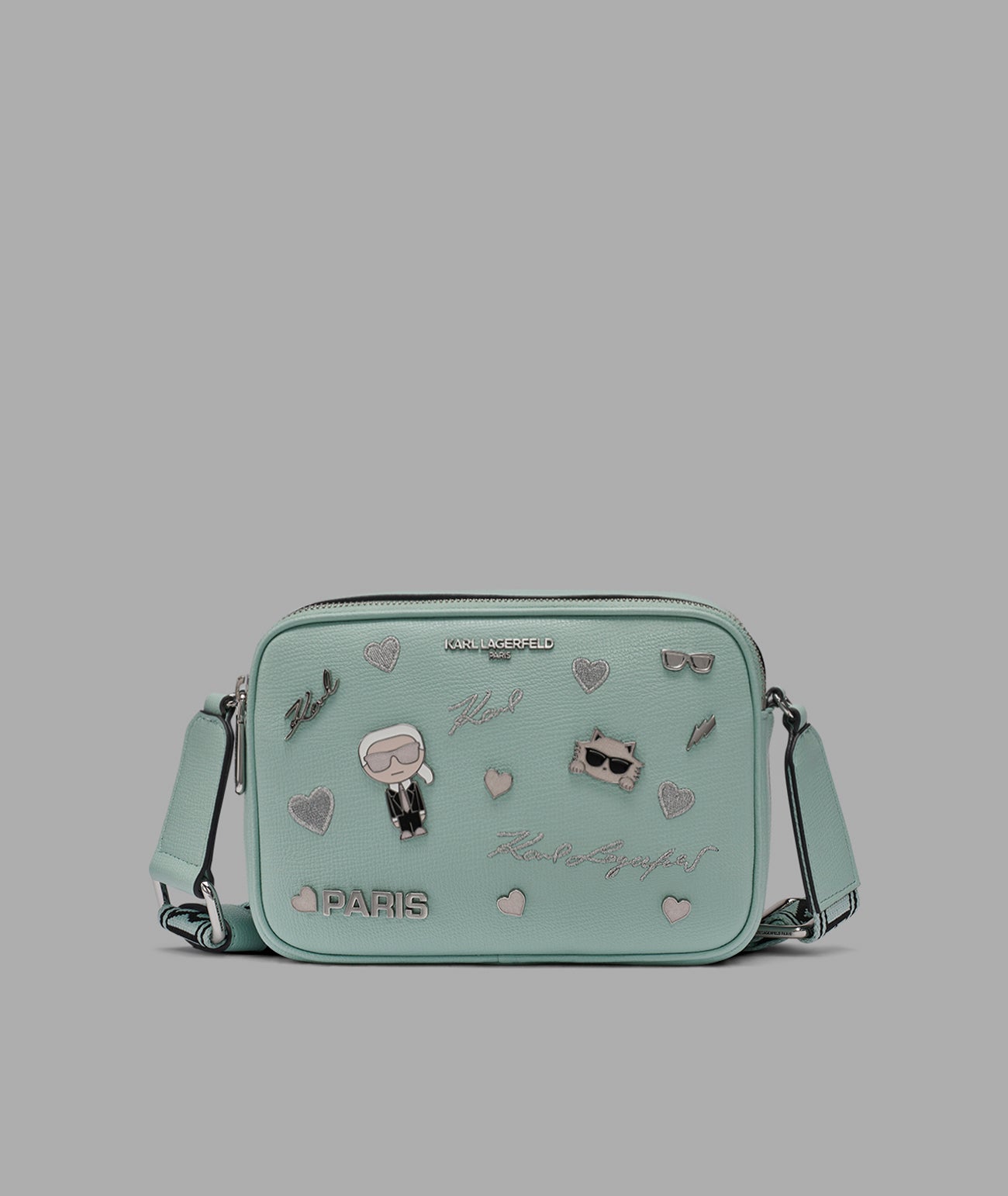 KarlLagerfeld Maybelle crossbody with pins fresh mint