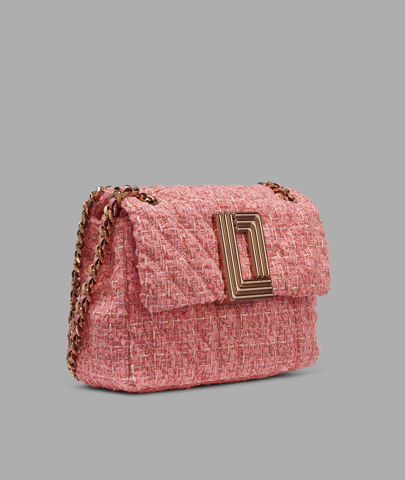 KarlLagerfeld Lafayette mini crossbody boucle sunkist coral