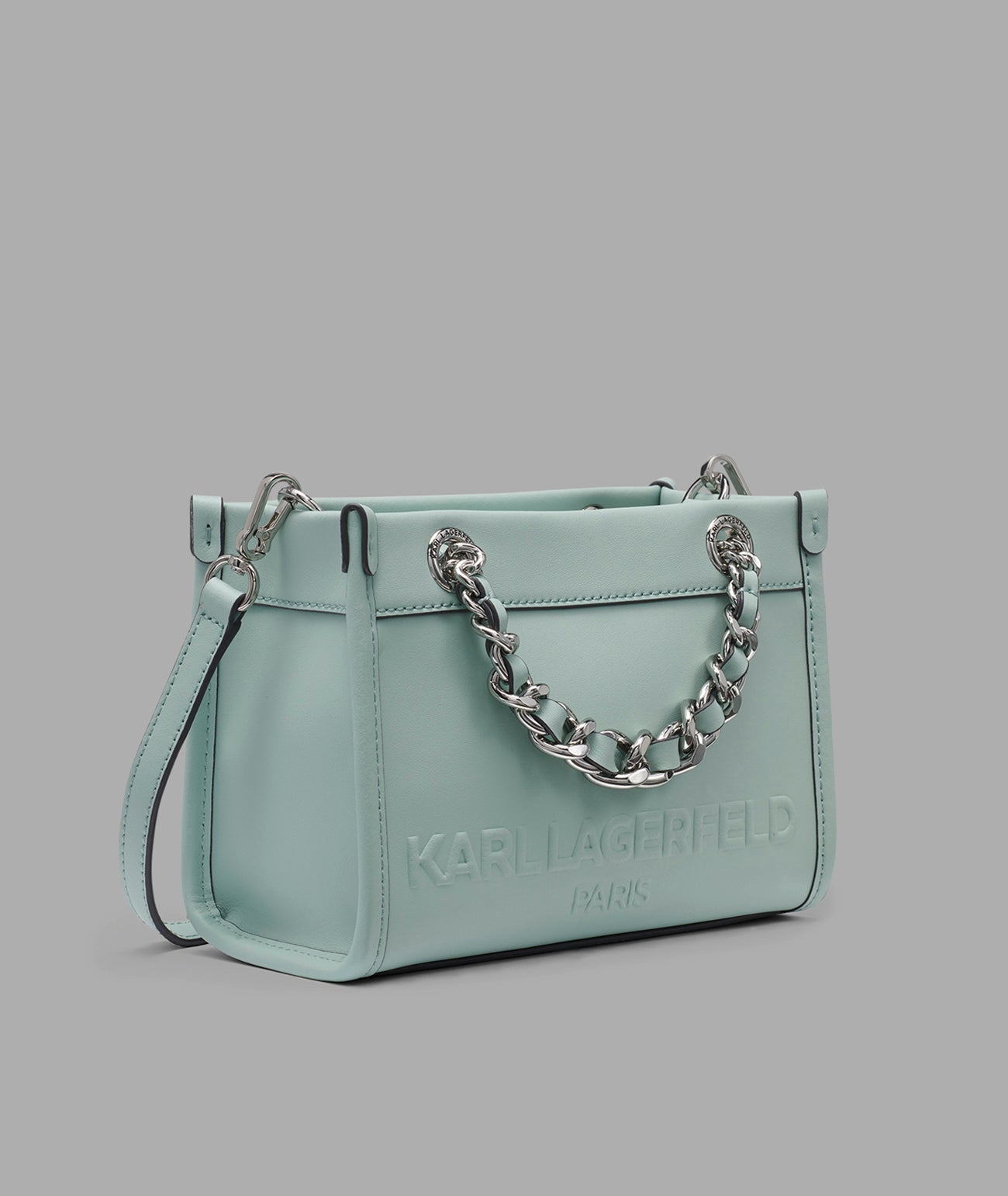 KarlLagerfeld Savoie small leather crossbody fresh mint