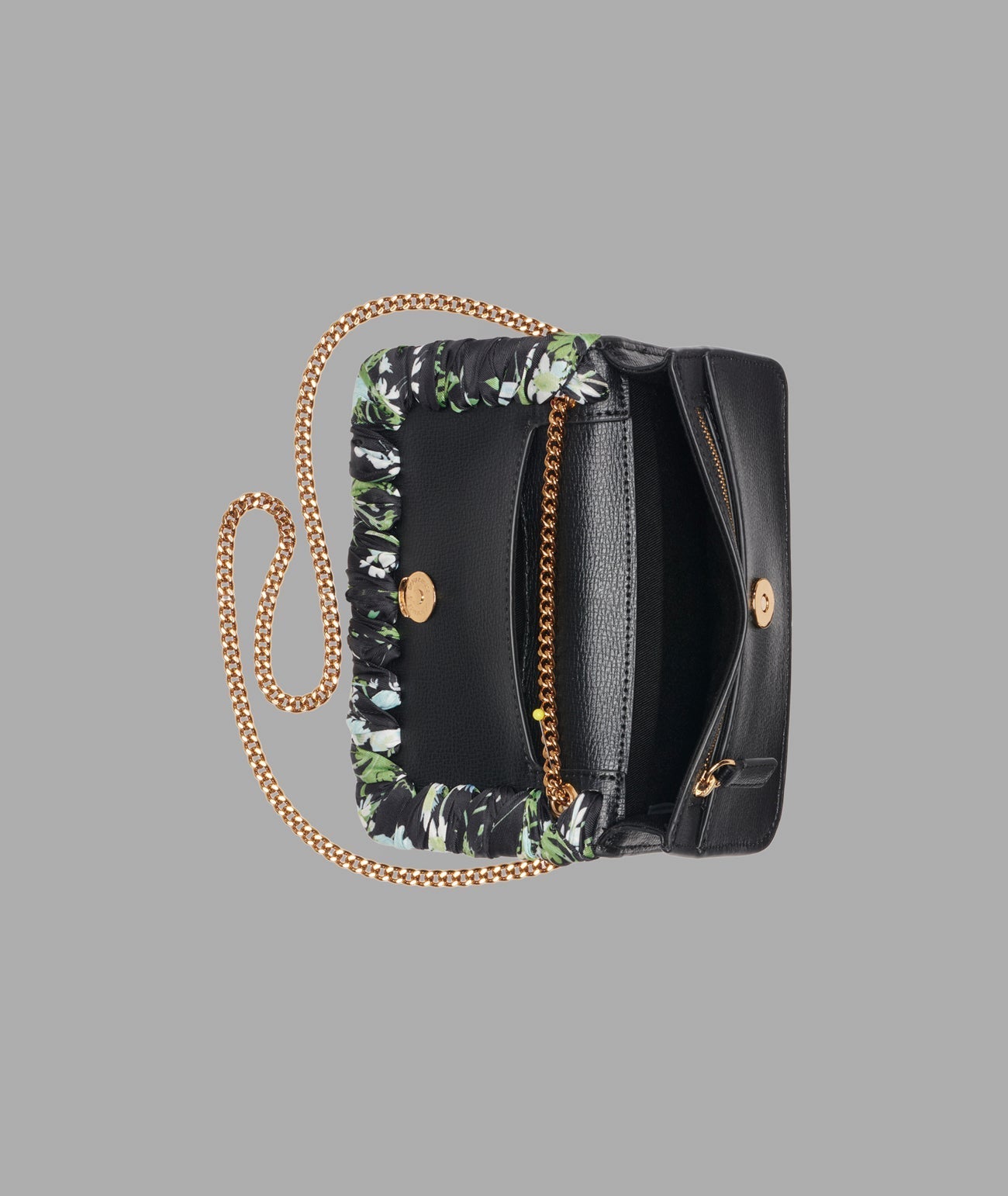 KarlLagerfeld Kosette shoulder bag with floral scarf black / gold