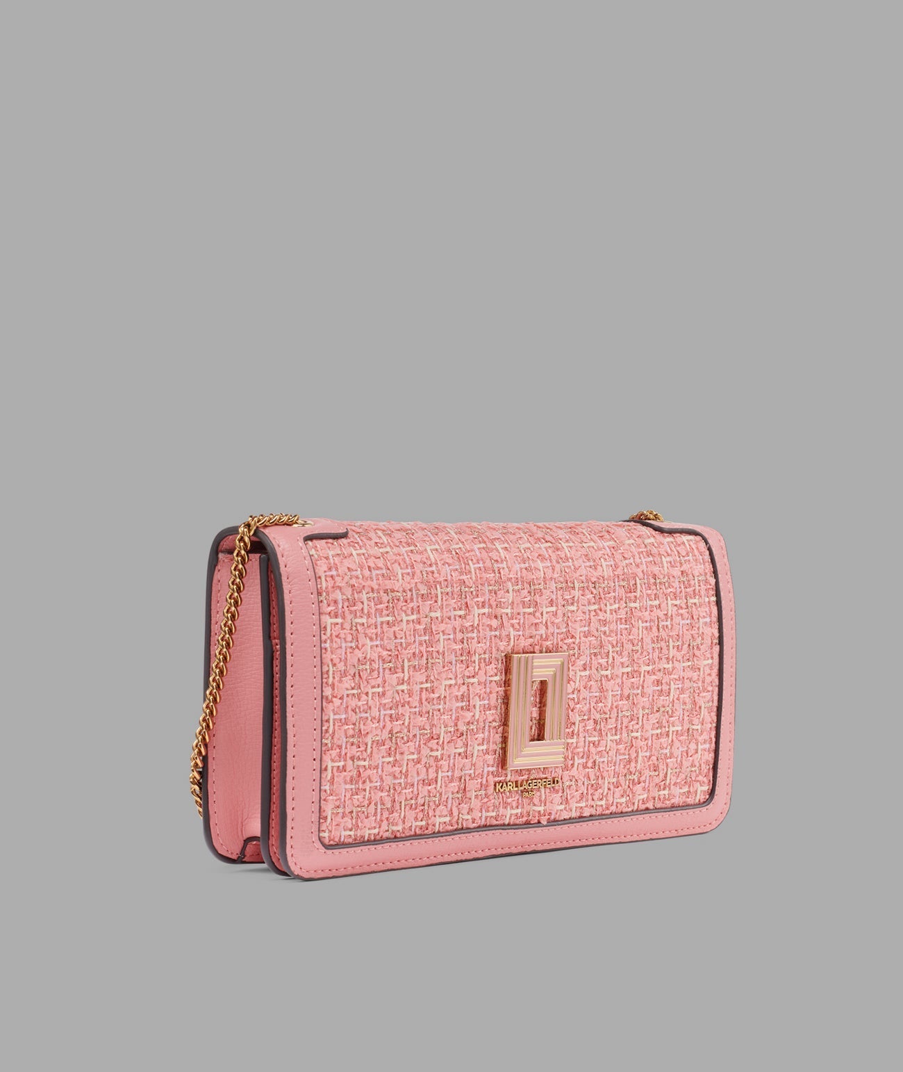 KarlLagerfeld Kosette boucle shoulder bag sunkist coral