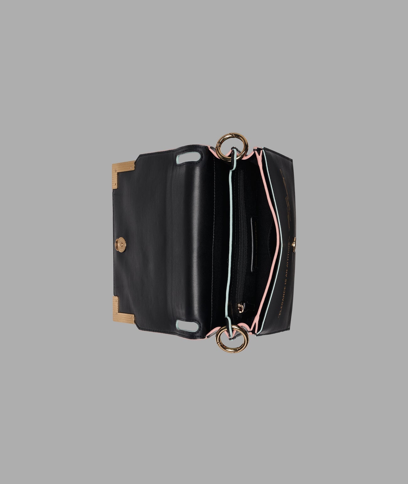 KarlLagerfeld Camille shoulder with oversized fashion pins black / gold
