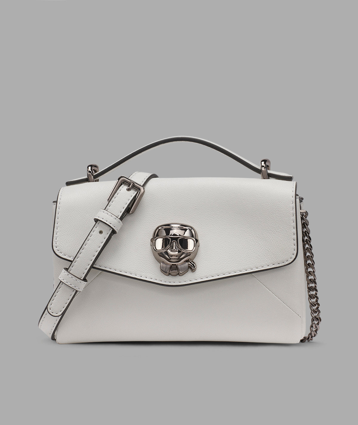 KarlLagerfeld Chantaye karl head crossbody winter white/silver