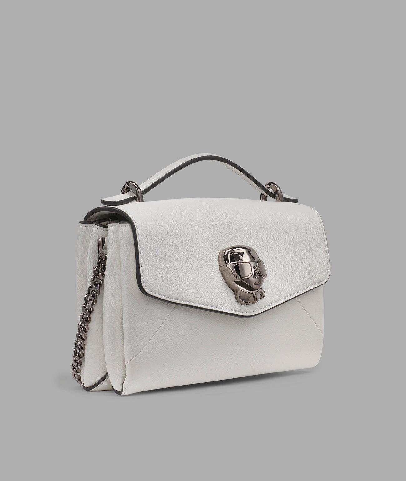 KarlLagerfeld Chantaye karl head crossbody winter white/silver