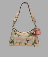 KarlLagerfeld Nikole mini embroidered floral crossbody neutral