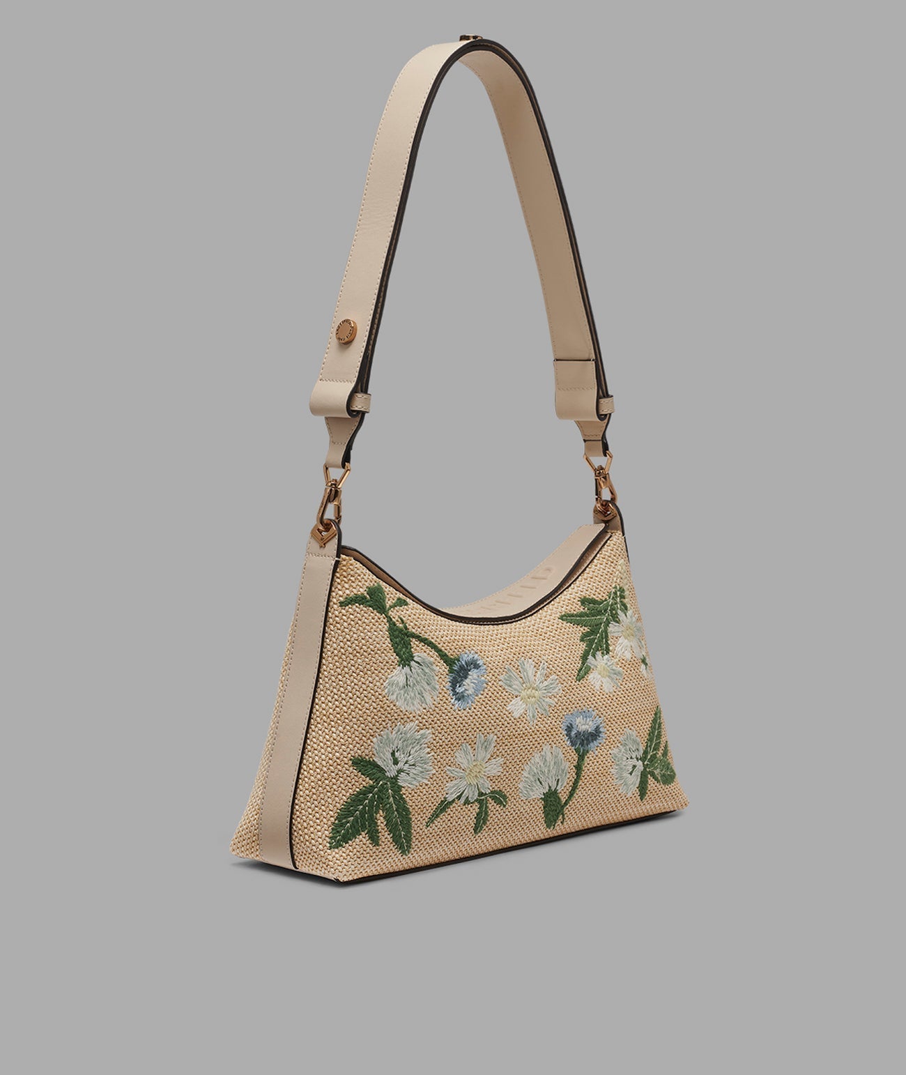 KarlLagerfeld Nikole mini embroidered floral crossbody neutral
