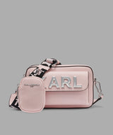 KarlLagerfeld Maybelle camera crossbody lotus