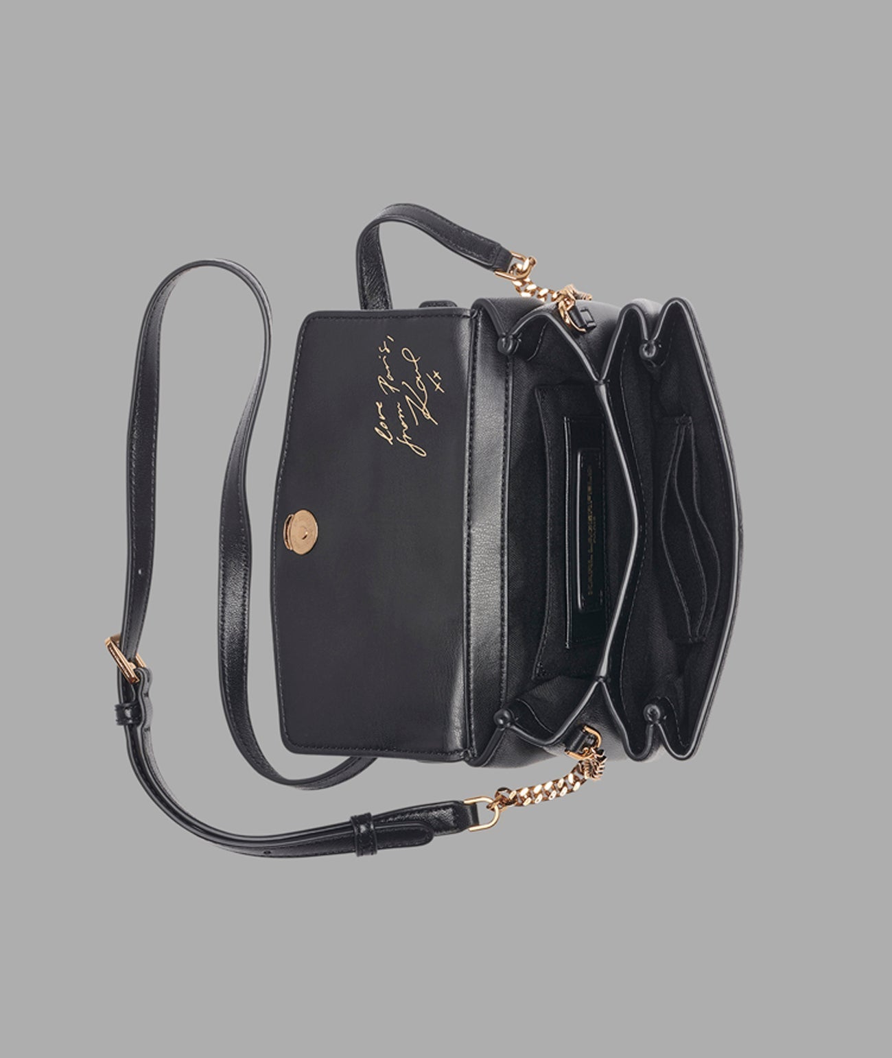KarlLagerfeld Chantaye karl head crossbody black / gold