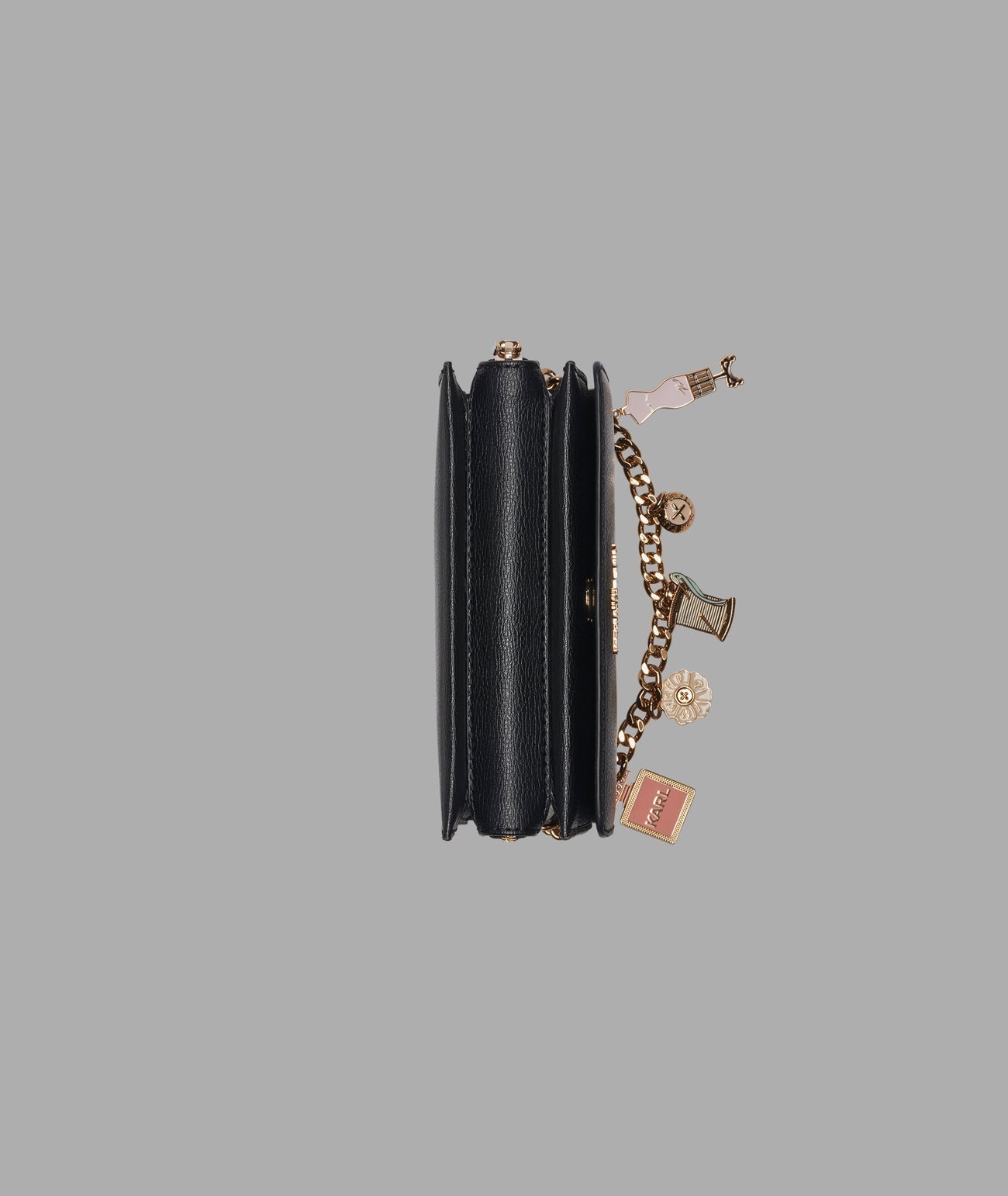 KarlLagerfeld Lourdes crossbody with fashion chain black / gold