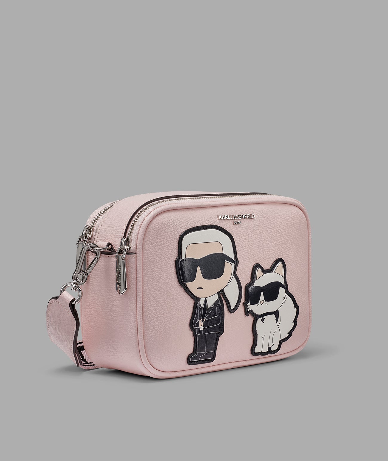KarlLagerfeld Maybelle camera crossbody lotus