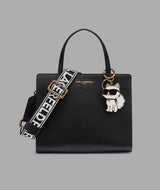 KarlLagerfeld Maybelle satchel with choupette charm black / gold