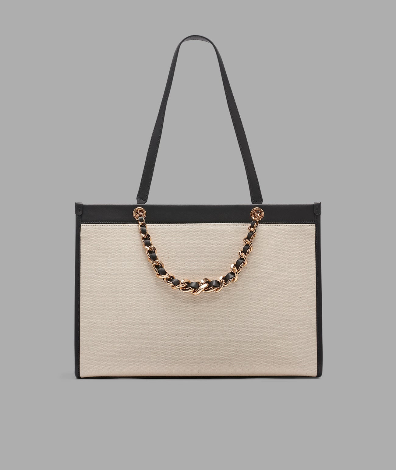 KarlLagerfeld Savoie tote with chain strap natural/black