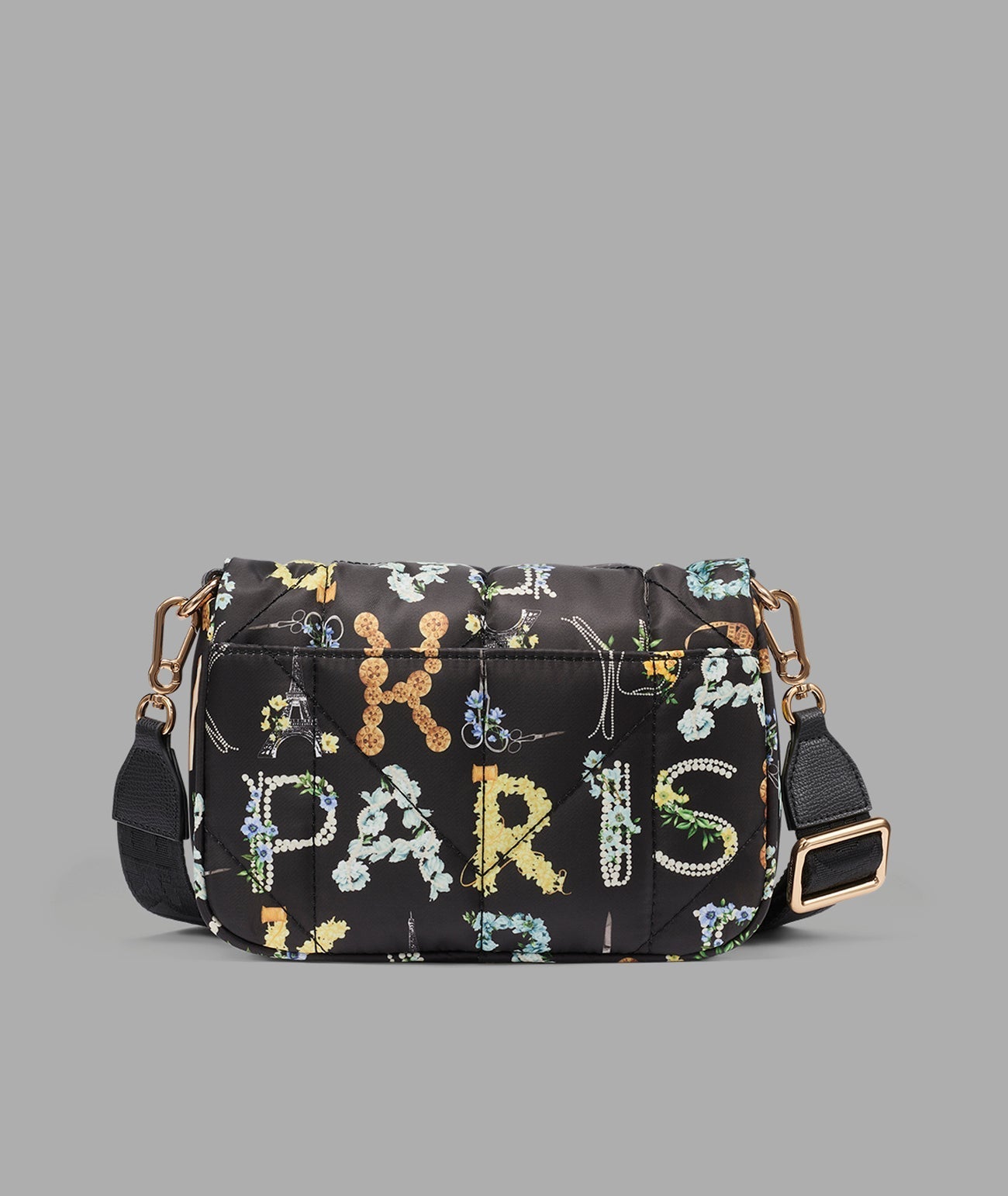 KarlLagerfeld Voyage logo crossbody with bow black multi