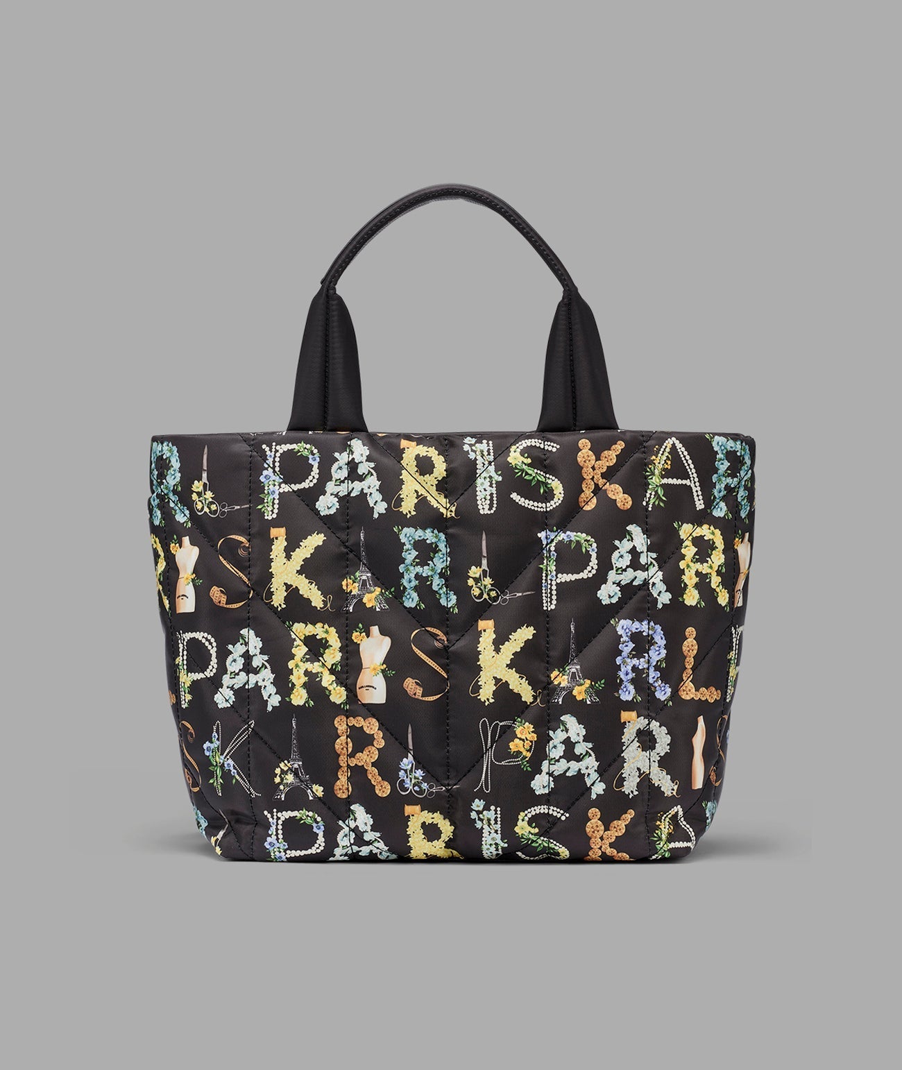 KarlLagerfeld Voyage nylon tote with bow black multi