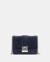 KateSpade Phoebe Suede Turnlock Mini Flap Crossbody Blazer Blue