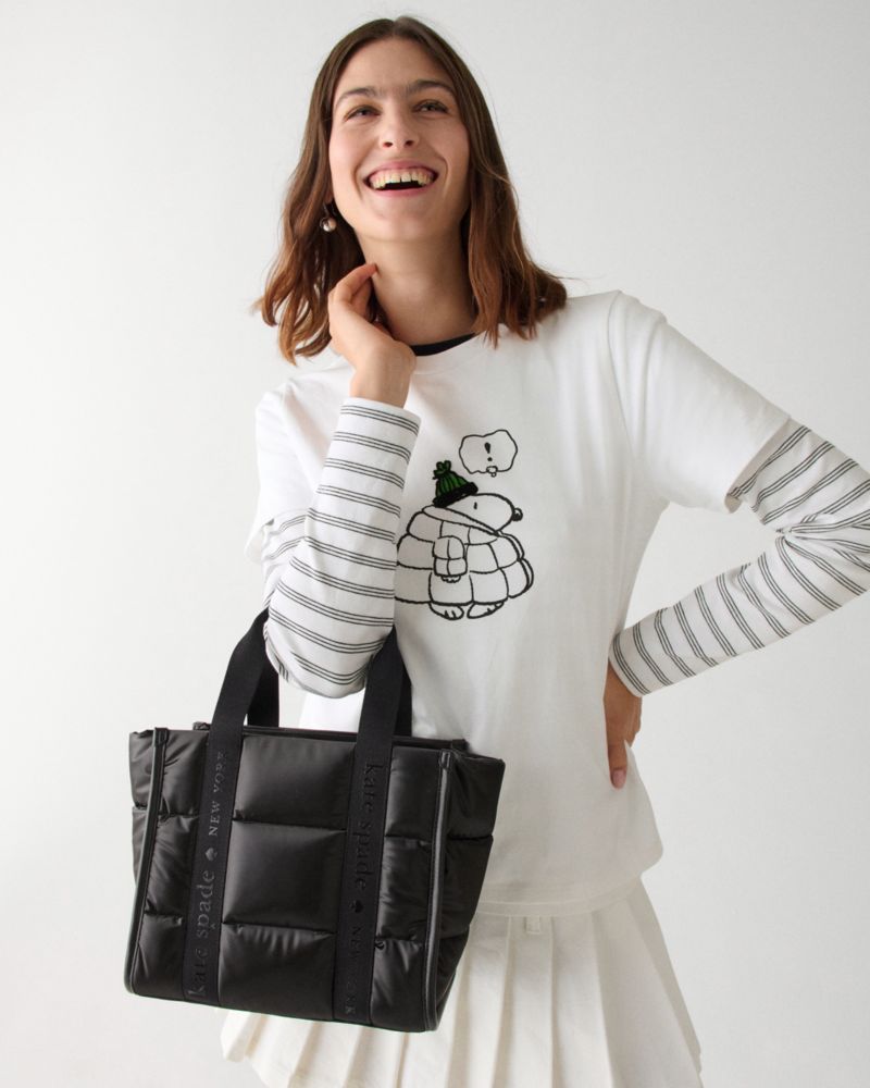 KateSpade Kip Puffy Small Tote Black