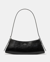 KateSpade Frankie Textured Patent Leather Small East West Shoulder Black