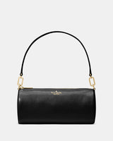 KateSpade Roulette Glazed Leather Medium Shoulder Bag Black