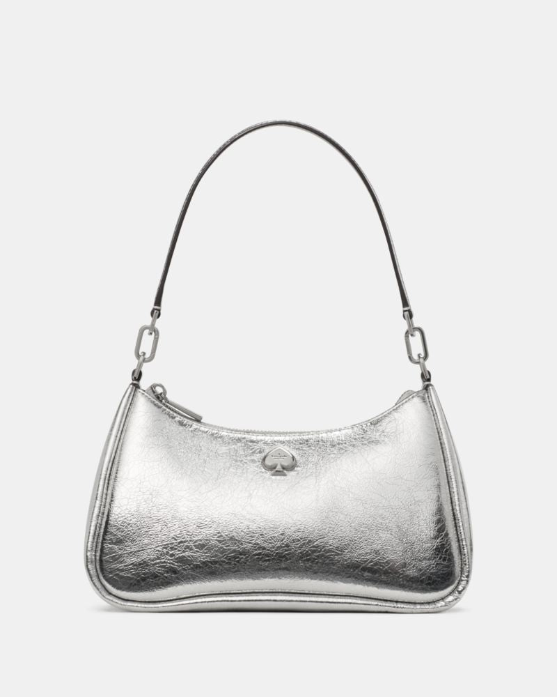 KateSpade Kayla Small Convertible Shoulder Bag Silver