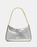 KateSpade Margot Crinkle Metallic Convertible Crossbody Silver