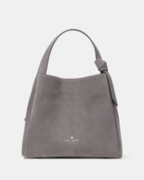 KateSpade Knott Suede Convertible Carryall Hare Grey Multi